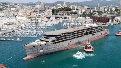 Seabourn Pursuit in Genoa for final outfitting