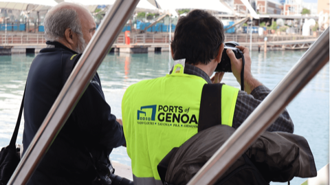 Press Tour, giornalisti in visita ai cantieri del porto di Genova 