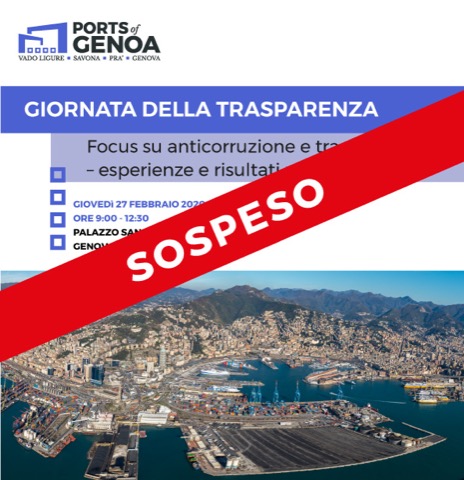 SOSPENSIONE Giornata della trasparenza 2020