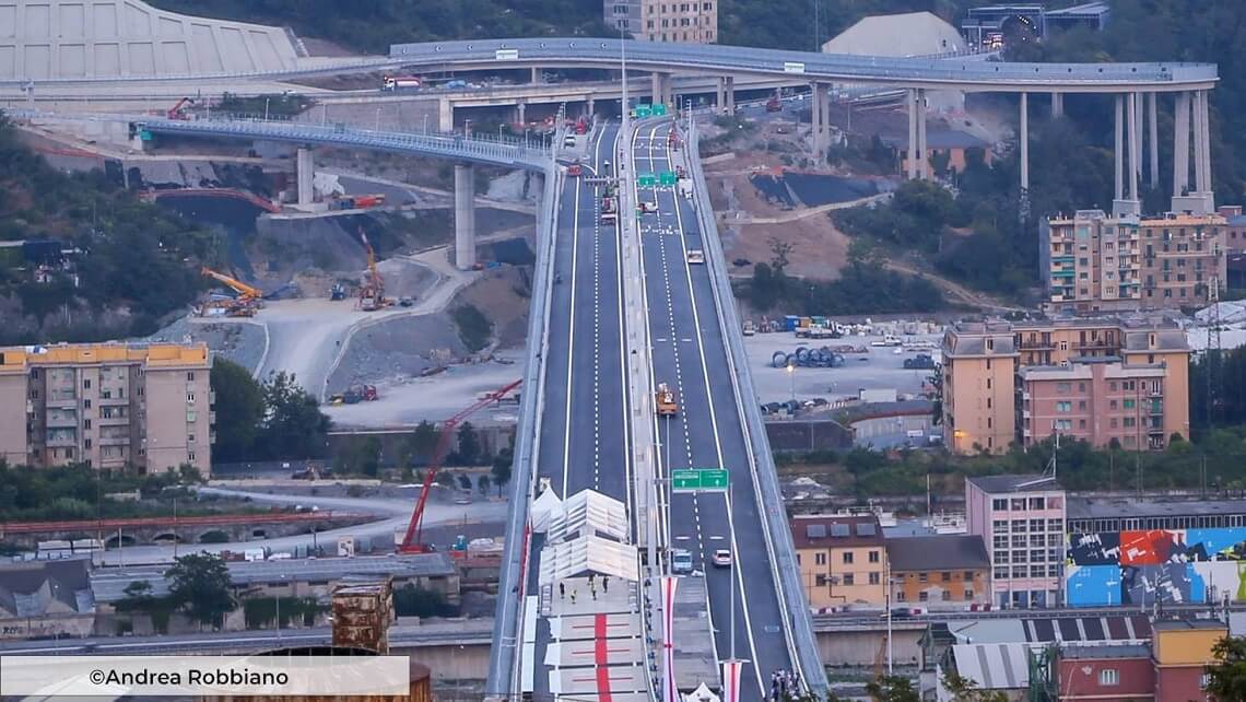 Inauguration of the new Genoa San Giorgio Bridge