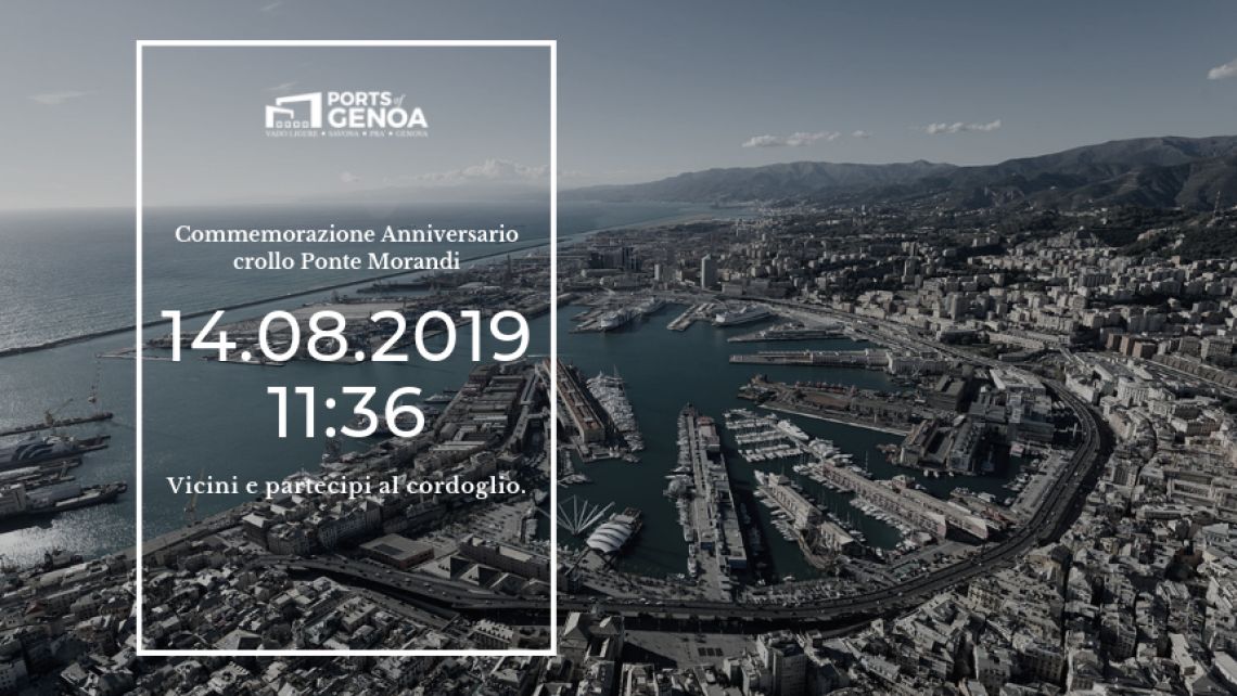 Commemoration of the First Anniversary of the Collapse of the Morandi Bridge in memory of the 43 victims