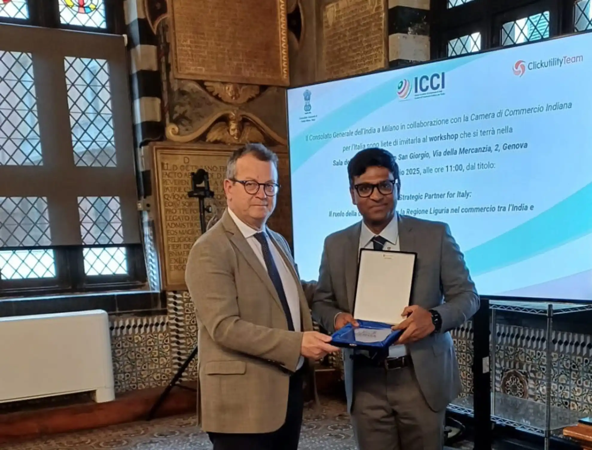 India e Genova a confronto a Palazzo San Giorgio